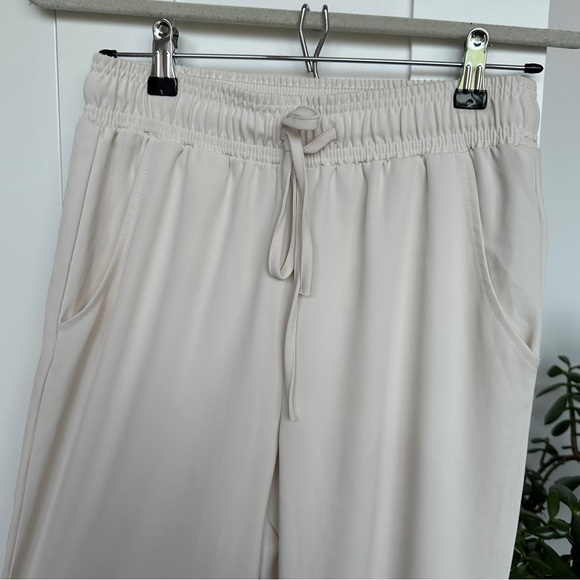 MELLODAY Cream Drawstring Track Pants, NWOT - Picture 3 of 7